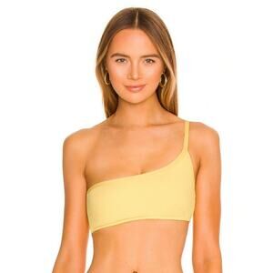 L*Space Axel Bikini Top in Yellow Size XS One Shoulder NWT